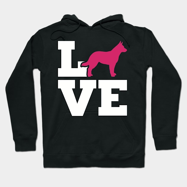 Australian Cattle Dog Love Hoodie by Designzz